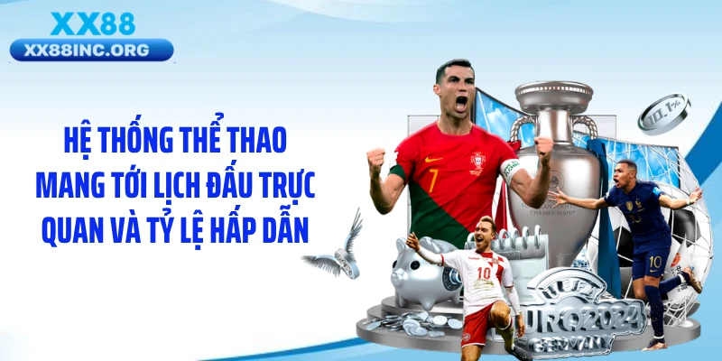 Hệ thống thể thao mang tới lịch đấu trực quan và tỷ lệ hấp dẫn